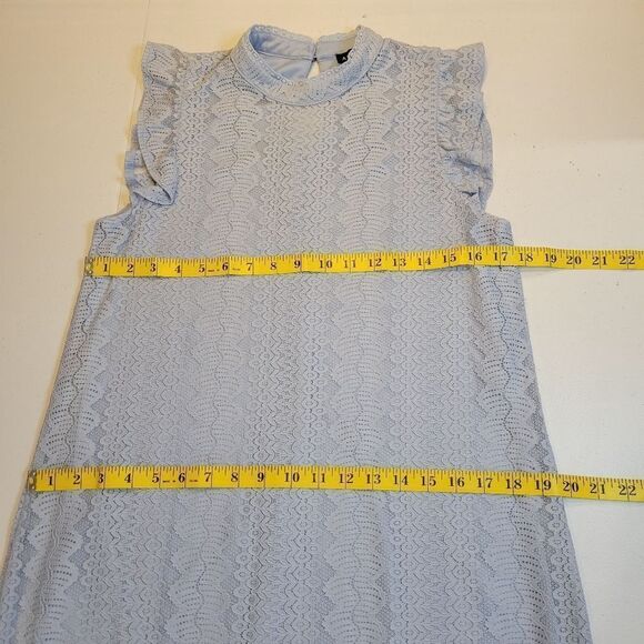 As U Wish Light Blue Lace Mini Dress Women's Size Medium - Picture 10 of 12